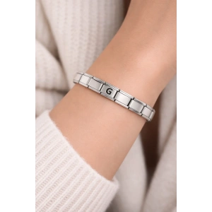USLUCAN ALIŞVERİŞ G Harfli Çelik Bileklik G – Kişiye Özel Baş Harf Bileklik – Paslanmaz Çelik Zarif Kadın Bileklik