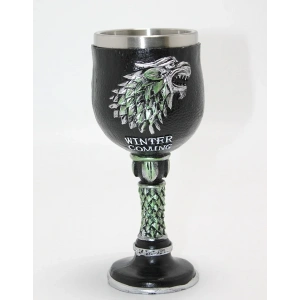 USLUCAN ALIŞVERİŞ Game Of Thrones House Stark 3D Kabartmalı Çelik Kadeh Bardak