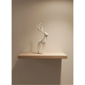 USLUCAN ALIŞVERİŞ Geyik Figürü Beyaz Modern Salon ve Raf Dekoru