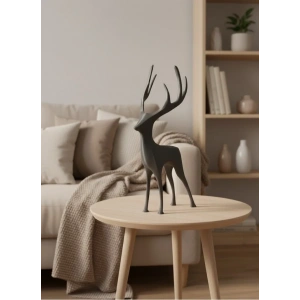 USLUCAN ALIŞVERİŞ GEYİK FİGÜRÜ GRİ