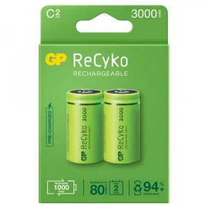USLUCAN ALIŞVERİŞ GP Recyko 3000mAh C Orta Boy Şarj Edilebilir Pil 2li Paket