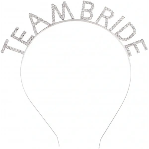 USLUCAN ALIŞVERİŞ Gümüş Kaplama Kristal Taşlı Team Bride Taç