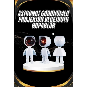 USLUCAN ALIŞVERİŞ Gün Batımı Projektör Lamba Astronot Görünümlü Dekoratif Masa Lambası