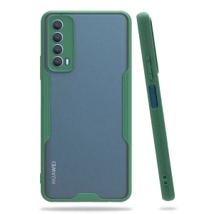 USLUCAN ALIŞVERİŞ Huawei P Smart 2021 Kılıf Platin Silikon - Yeşil