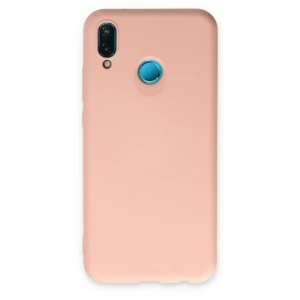 USLUCAN ALIŞVERİŞ Huawei P20 Lite Kılıf Nano içi Kadife Silikon - Pudra