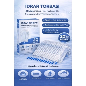 USLUCAN ALIŞVERİŞ İdrar Torbası Steril Medikal İdrar Toplama Torbası 20 ADET