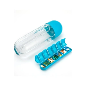 USLUCAN ALIŞVERİŞ İlaç Saklama Hazneli Su Matarası