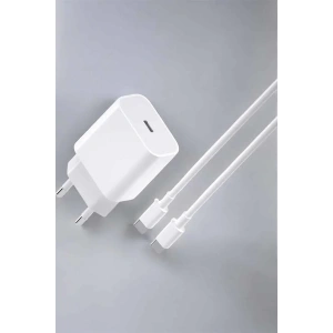 USLUCAN ALIŞVERİŞ İOS Uyumlu Type-C Girişli Hızlı Şarj 15/15 Pro Max Adaptör ve Kablosu