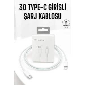 USLUCAN ALIŞVERİŞ Iphone Uyumlu İOS Uyumlu Lightning Hızlı Şarj Tye C Lightning Şarj Kablosu
