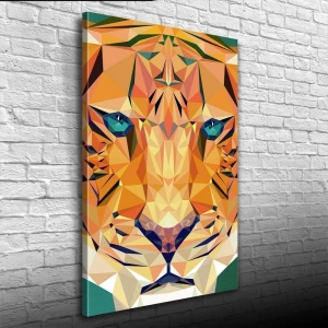 USLUCAN ALIŞVERİŞ Kaplan Figürü Soyut Çalışma Kanvas Tablo 50 x 70