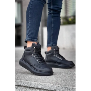 USLUCAN ALIŞVERİŞ KB-0994  Kuback Siyah Cilt  Siyah  Yüksek Taban  Erkek Bilek Bot