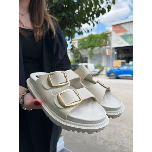 USLUCAN ALIŞVERİŞ KBTX-1 Kuback Bej Günlük Kadın Terlik