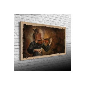 USLUCAN ALIŞVERİŞ Kemancı Kız Canvas Tablo (60x120)