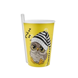 USLUCAN ALIŞVERİŞ Kendinden Pipetli Bardak 400 Ml (1 Adet )