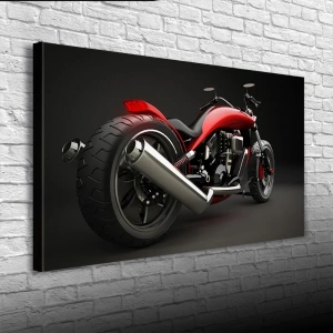 USLUCAN ALIŞVERİŞ Kırmızı Naked Motor Kanvas Tablo 60 x 120