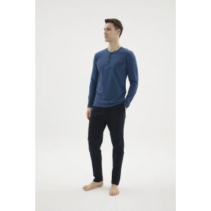 USLUCAN ALIŞVERİŞ Kocabey 9250 Erkek Midi Yaka Pijama Takım
