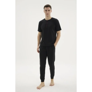 USLUCAN ALIŞVERİŞ Kocabey KKT-26155 Erkek Midi Yaka Pijama Takımı