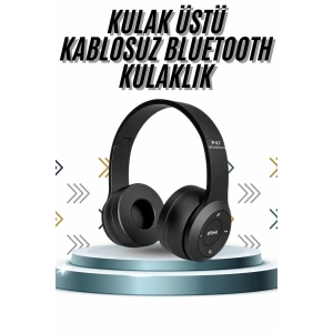 USLUCAN ALIŞVERİŞ Kulak Üstü Bluetooth Kulaklık Yüksek Ses Kaliteli Ayarlanabilir