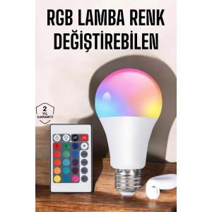 USLUCAN ALIŞVERİŞ Led Ampul Enerji Dostu RGB Işıklı 100W Led Işık