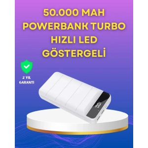 USLUCAN ALIŞVERİŞ Lightning ve Type-C Girişli 50000mAh Powerbank