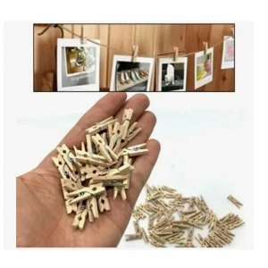 USLUCAN ALIŞVERİŞ Mandal Mini Ahşap Mandal (10 Adet)