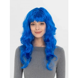 USLUCAN ALIŞVERİŞ Mavi Renk Uzun Dalgalı Parti Peruğu