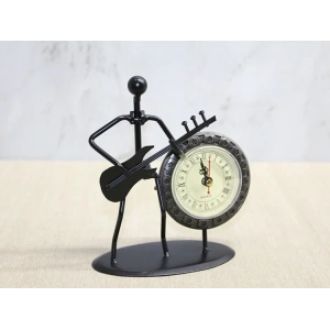 USLUCAN ALIŞVERİŞ Metal Saatli Gitar Çalan Müzisyen
