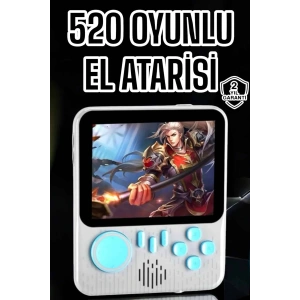 USLUCAN ALIŞVERİŞ Mini Atari El Atarisi 3.5 inç Ekran Çift Konsol 666 Adet Retro Oyun Gameboy El Atarisi