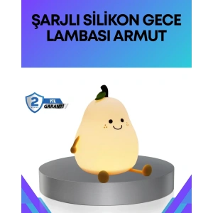 USLUCAN ALIŞVERİŞ Modern Armut Gece Lambası Kablosuz Şarjlı LED Aydınlatma