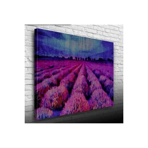 USLUCAN ALIŞVERİŞ Mor Çiçek Tarlası Canvas Tablo (50x70)