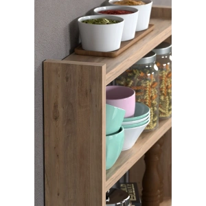 USLUCAN ALIŞVERİŞ Mutfak Rafı Tezgah Üstü Organizer Ceviz