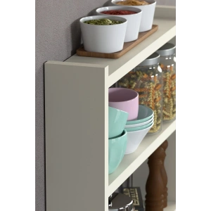 USLUCAN ALIŞVERİŞ Mutfak Rafı Tezgah Üstü Organizer Krem