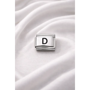 USLUCAN ALIŞVERİŞ Nomination Uyumlu D Harfi Charm – Çelik Harfli Bileklik Aksesuarı ,Kişiye Özel Modüler Takı