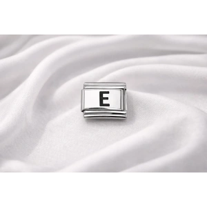 USLUCAN ALIŞVERİŞ Nomination Uyumlu E Harfi Charm – Çelik Harfli Bileklik Aksesuarı ,Kişiye Özel Modüler Takı