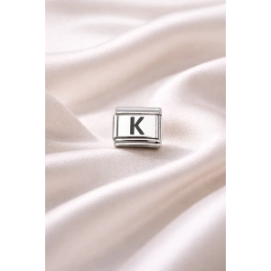 USLUCAN ALIŞVERİŞ Nomination Uyumlu K Harf Charm | Çelik Bileklik Aksesuarı | Kişiye Özel Harf Modülü | Minimal & Şık Tasarım
