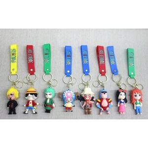 USLUCAN ALIŞVERİŞ One Piece Karışık Karakterler Silikon Anahtarlık