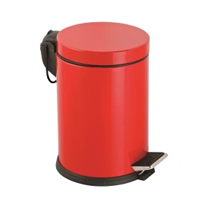 USLUCAN ALIŞVERİŞ Onno Kırmızı Pedallı Çöp Kovası 5 Litre