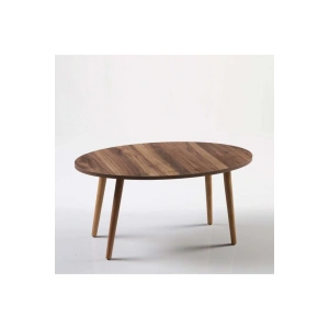 USLUCAN ALIŞVERİŞ Orta Sehpa Ahşap Torna Ayak Elips Ceviz