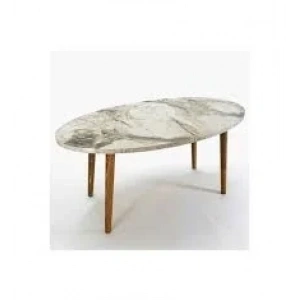 USLUCAN ALIŞVERİŞ Orta Sehpa Ahşap Torna Elips Efes