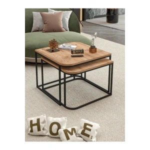 USLUCAN ALIŞVERİŞ Orta Sehpa Damla İkili Lüx Atlantik Çam