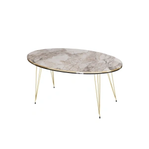 USLUCAN ALIŞVERİŞ Orta Sehpa Elips Çift Gold Efes Tel