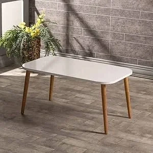 USLUCAN ALIŞVERİŞ Orta Sehpa Kr Ahşap Torna Ayak Krem