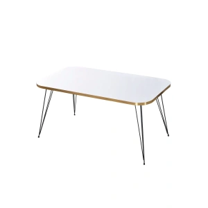 USLUCAN ALIŞVERİŞ Orta Sehpa Kr Çift Gold Krem Tel Ayak