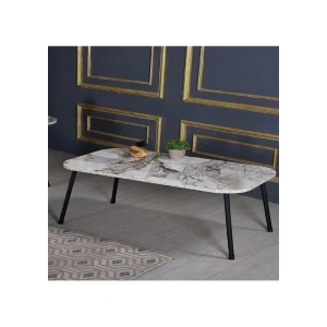 USLUCAN ALIŞVERİŞ Orta Sehpa Kr Efes Metal Ayak Siyah