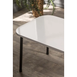 USLUCAN ALIŞVERİŞ Orta Sehpa Kr Metal Ayak Beyaz