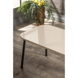 USLUCAN ALIŞVERİŞ Orta Sehpa  Metal Ayak Krem KR