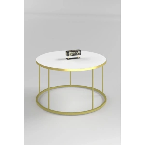 USLUCAN ALIŞVERİŞ ORTA SEHPA TERRA LÜX GOLD BEYAZ