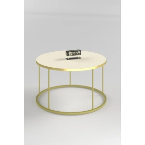 USLUCAN ALIŞVERİŞ ORTA SEHPA TERRA LÜX GOLD KREM