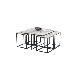 USLUCAN ALIŞVERİŞ Orta Sehpa Ve Zigon Sehpa 5li Lüx Set EFES