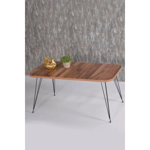 USLUCAN ALIŞVERİŞ Orta Sehpa Ve Zigon Sehpa Ceviz Set Tel Ayak Kr